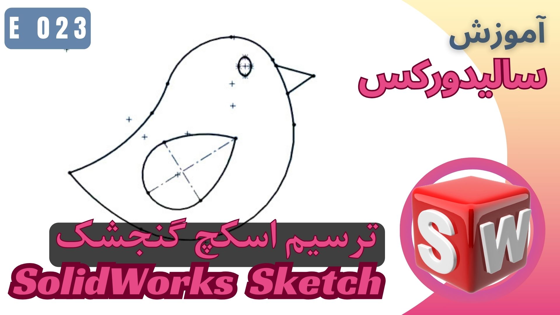 EP023 سالیدورک ترسیم مدل اسکچ گنجشک